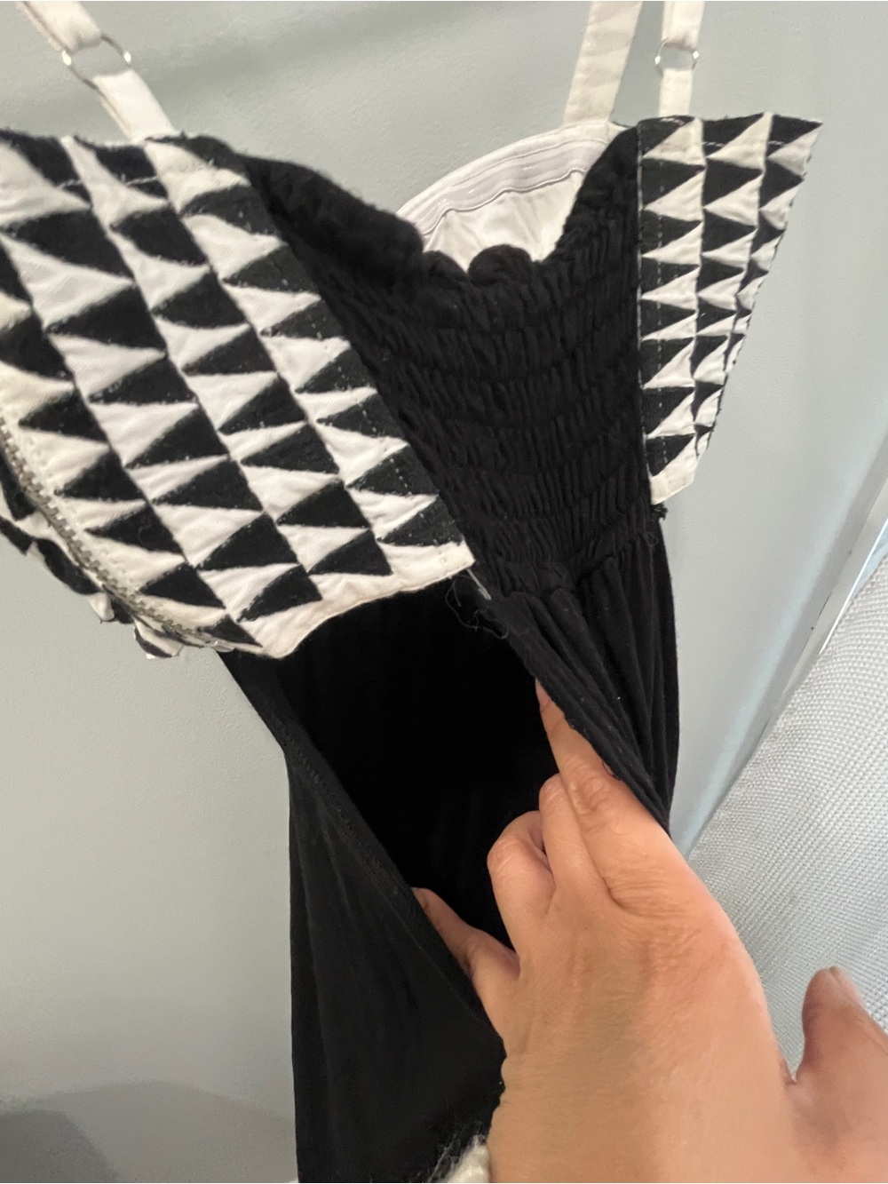 Mara Hoffman Black Strapless Maxi with Colorful Chevron Waist - Picture 5 of 11